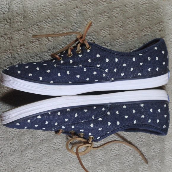 Keds X Taylor Swift Size 6 Denim canvas sneaker with leather laces - Picture 3 of 6